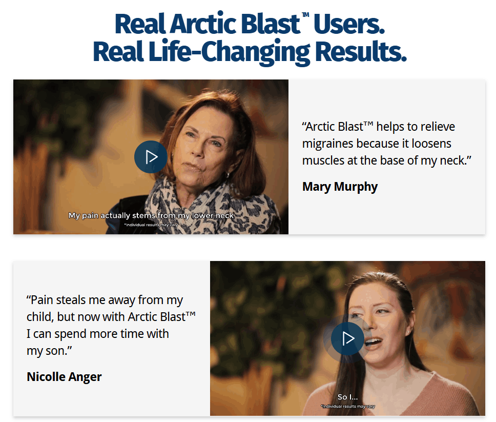 Arctic Blast Pain relief Users reviews